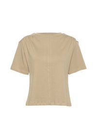 VARY WIDE SHOULDER TEE - Apdrukāts T-krekls - chinchilla