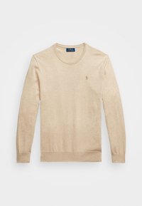 SLIM FIT TEXTURED COTTON SWEATER - Strikkegenser - dune melange