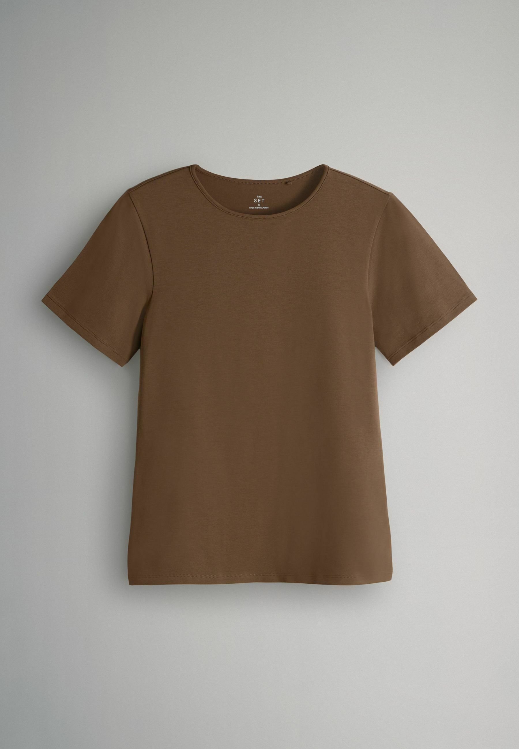 Lot De 5 T-shirts Femme Dos échancré - Manches Courtes, Coupe Confort - Couleurs Assorties (bleu Marine, Marron, Bleu Clair, Crème...) - Entretien Facile - 7