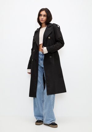 PULL&BEAR BASIC - Trench - black