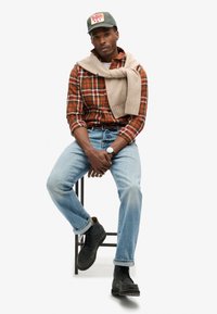 Superdry & Co LONG SLEEVE LUMBER - Overhemd - oregon check orange