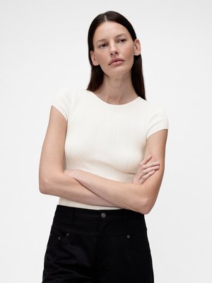 GAPSTUDIO RIB T-SHIRT - Základné tričko - new off white