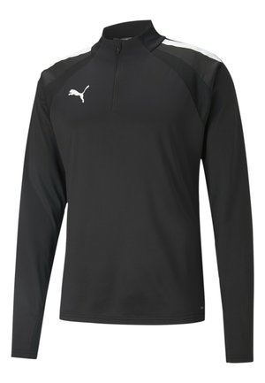 Puma TEAMLIGA ZIP - Long sleeved top - black-white
