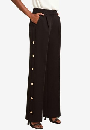 WIDE LEG - Pantalon classique - black