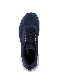 Skechers NVPK EDGERIDE-POWER FLOW - Trainers - navy knit   pink trim