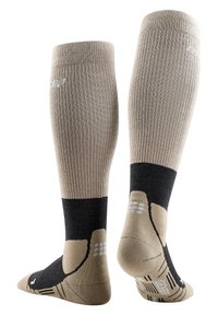 CEP HIKING MERINO COMPRESSION TALL SOCKS MEN - MADE IN GERMANY - Calzettoni - sand grey