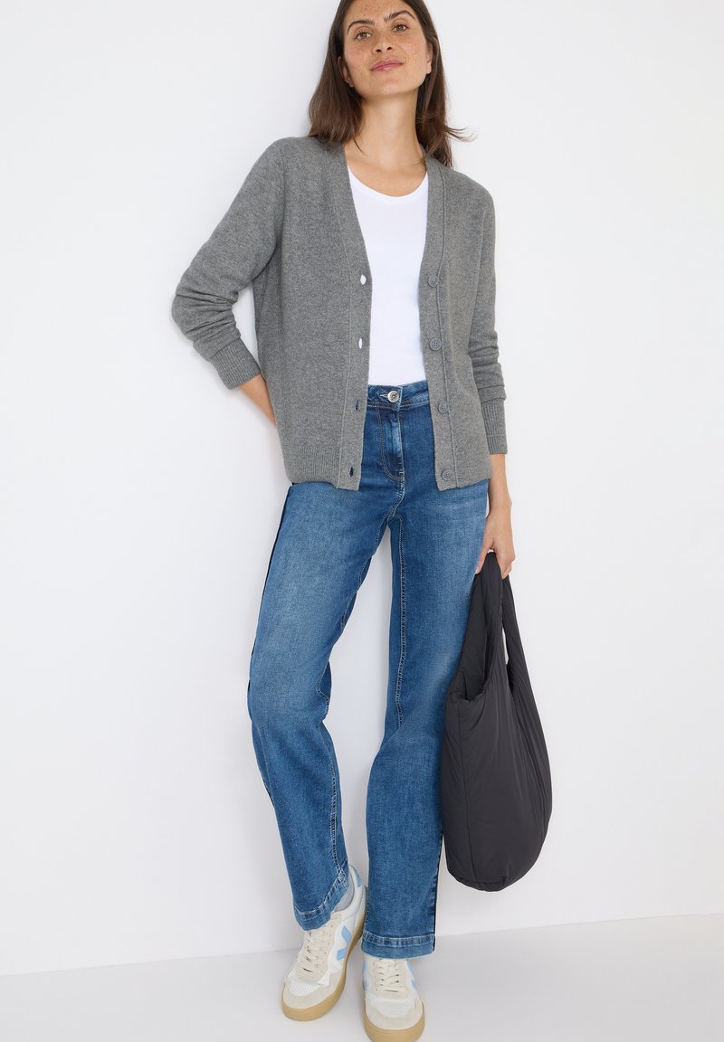 Cardigan Gap Fille Gris Col V - Taille 4-5 Ans - Mélange Acrylique, Manches Longues