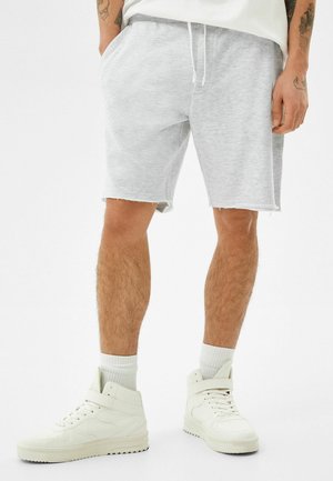 BASIC PLUSH BERMUDA - Pantalon de survêtement - mottled grey