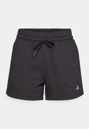 adidas Sportswear ESSENTIALS SMALL LOGO FEEL COZY - Korte sportsbukser - black/white