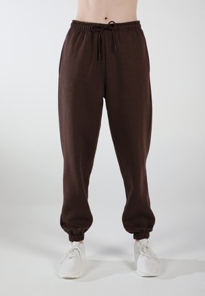 LOOSE FIT  - Tracksuit bottoms - espresso brown