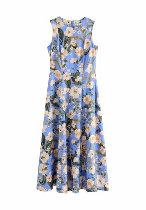 REGULAR FIT - SLEEVELESS COLUMN A-LINE - Robe longue - blue floral print