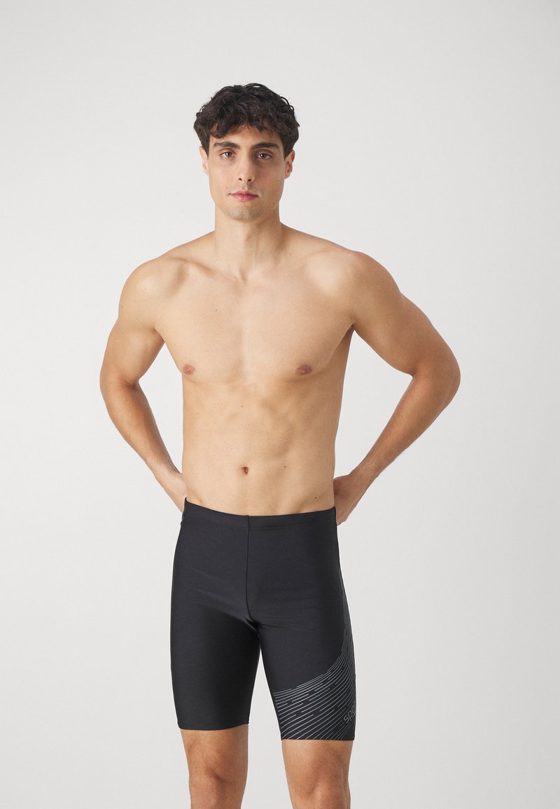 Speedo - MENS MEDLEY LOGO JAMMER - Fürdőnadrágok - black/charcoal, Nagyítás