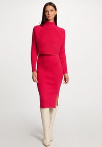 Morgan FITTED MIDI 2 EN 1 EFFECT - Kotelomekko - rose moyen