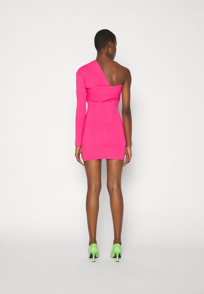 Hervé Léger VAR DRAPED ASYMM MINI DRESS - Koktel haljina / svečana haljina - neon fuchsia
