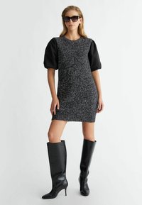 LIU JO Stickad klänning - black