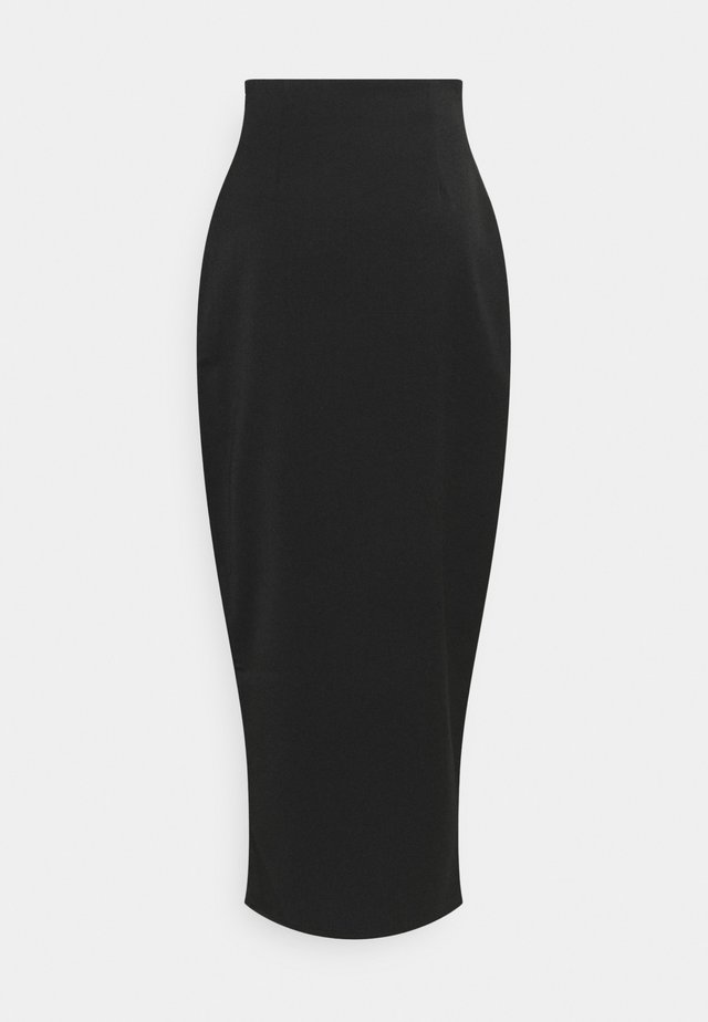 FRONT SLIT MAXI SKIRT - Bleistiftrock - black