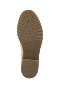 Semelle de chaussure avec une surface en caoutchouc brun texturé. Présente un motif de semelle pour l'adhérence, étiqueté "remonte" et taille "37" sur le côté.