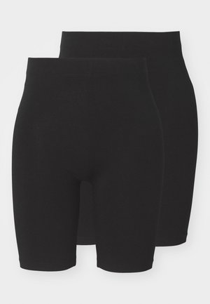 Gina Tricot BASIC BIKER 2 PACK - Shortsit - black