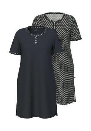 2 PACK GEOMETRIC PRINT TEES - Camisón - black