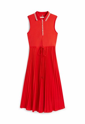 Tommy Hilfiger, TOMMY HILFIGER 1985 PLEATED SLEEVELESS MIDI POLO DRESS - Robe chemise - fireworks