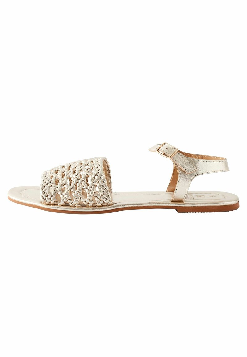 Next FOREVER COMFORT WEAVE REGULAR FIT - Páskové sandály  - champagne gold