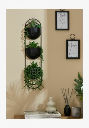 Next, BRONX WALL PLANTER WITH ARTIFICIAL PLANTS UNISEX - Decoration - black