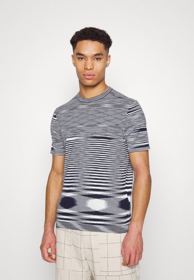 Missoni SHORT SLEEVE - T-shirts print - space-dye/navy/white