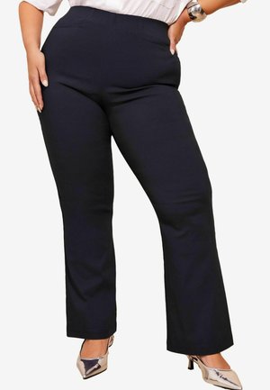 Curves Like These BENGALINE WIDE - Tygbyxor - navy blue