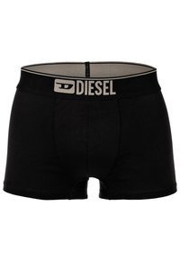 Μαύρες μποξερ σορτς από μαλακό βαμβάκι με εφαρμοστή σχεδίαση. Διαθέτουν ελαστική ζώνη με λογότυπο "DIESEL" σε γκρι χρώμα.
