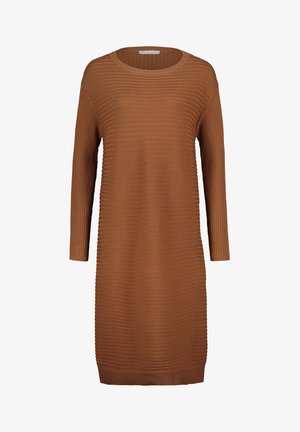 MIT RIPPENSTRUKTUR - Jumper dress - toffee