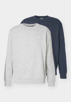 2 PACK - Sweatshirt - navy/mottled grey
