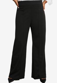 Lipsy HIGH WAIST WIDE LEG TAILORED - Broek - black