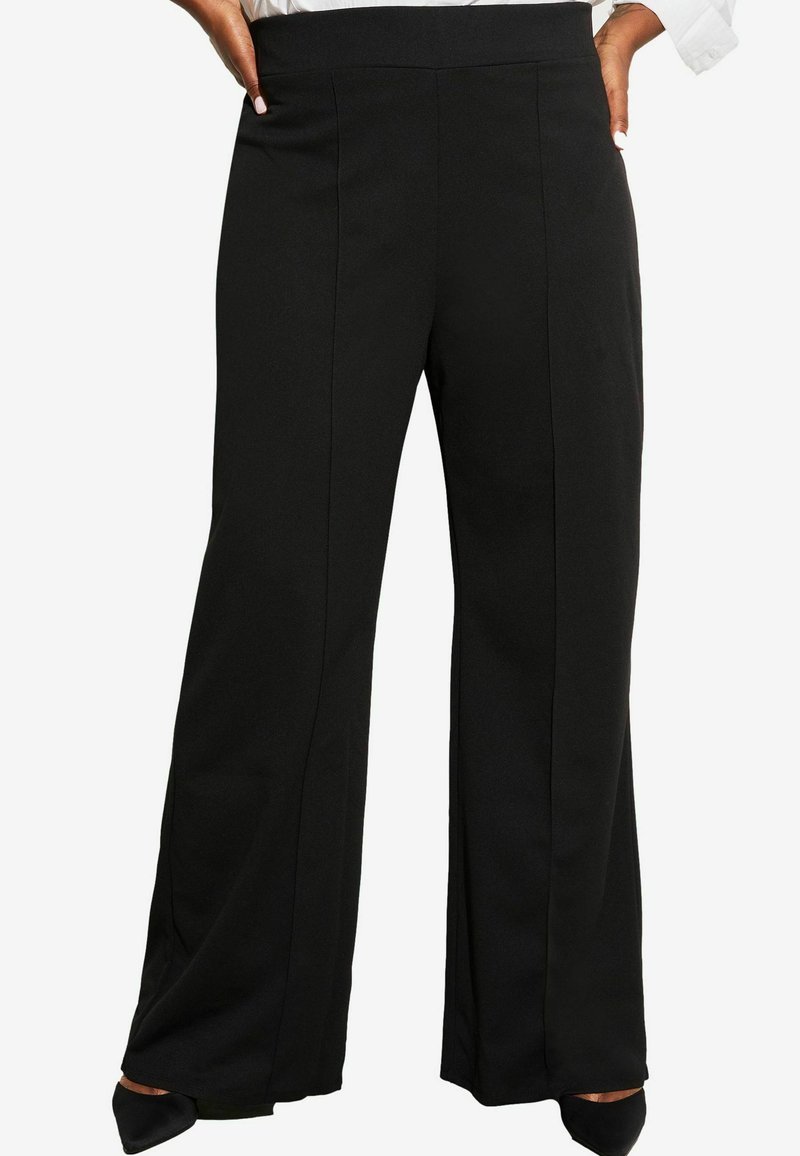 Lipsy HIGH WAIST WIDE LEG TAILORED - Broek - black