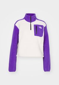 YUMIORI ¼ ZIP - Felpa in pile - white dune/peak purple/black