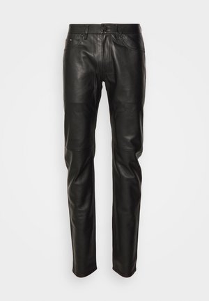 KARL LAGERFELD PANTS - Lederhose - black