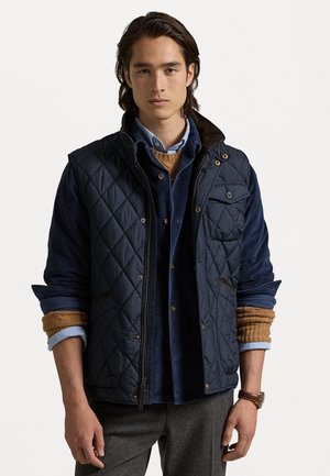THE BEATON QUILTED UTILITY GILET - Waistcoat - college navy