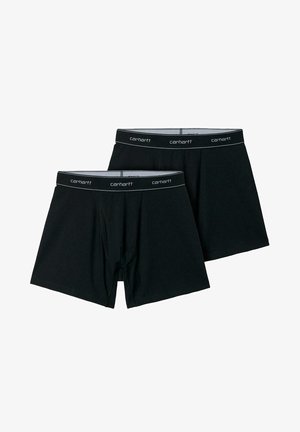 Sorte bomulds boxer briefs med en mærket elastisk talje, der bærer logoet. Designet har en traditionel pasform uden yderligere mønstre.