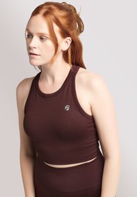 OCEANSAPART AIMY - Reggiseno sportivo con sostegno medio - cherry chocolate