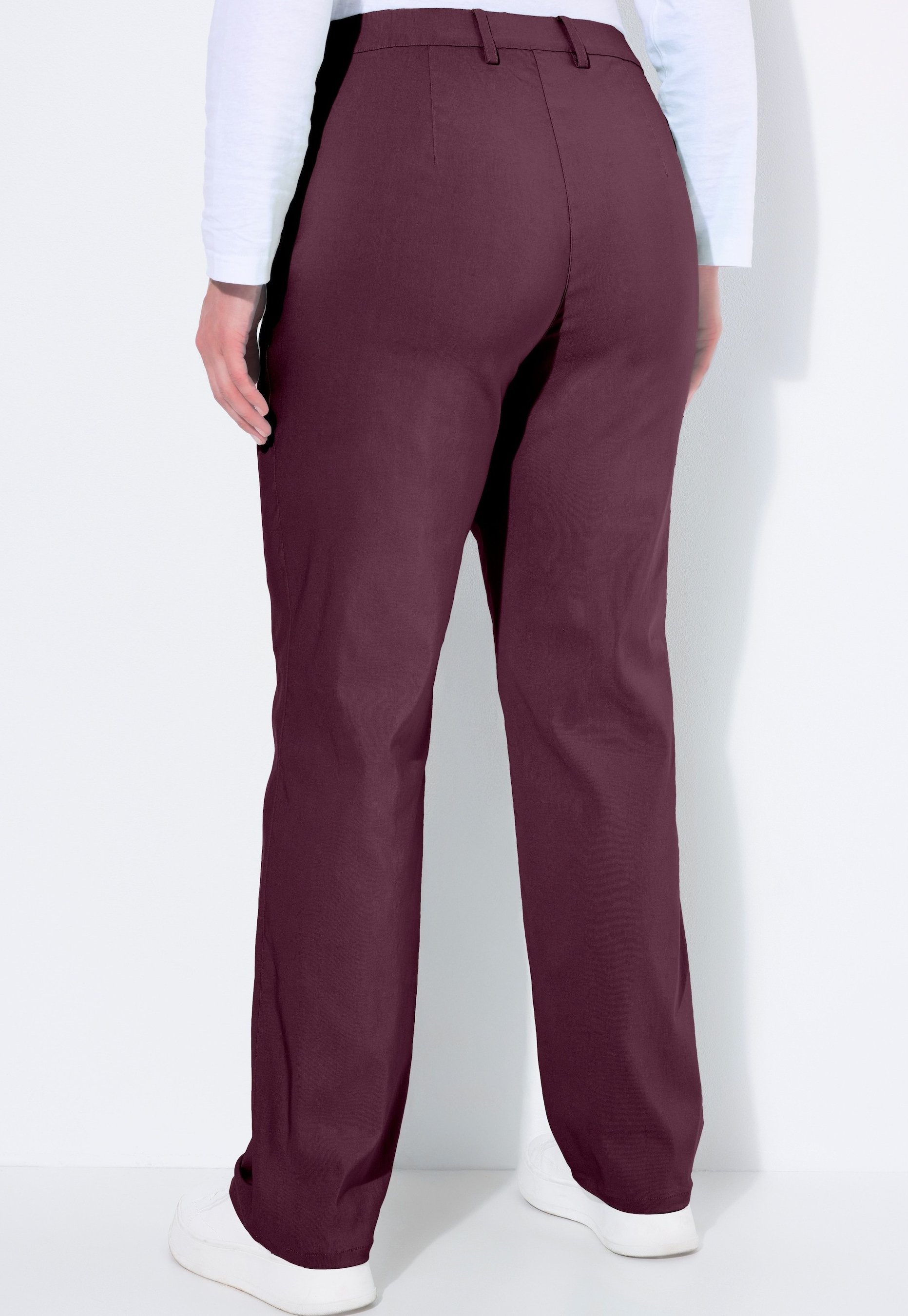 Ulla Popken Damen Sommerhose 'Mony' – Leichte Stretch-Hose Mit Komfortbund & Zipptaschen