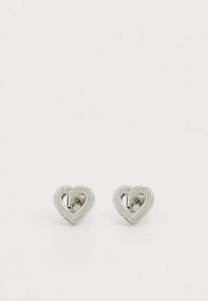 Tommy Hilfiger TOGGLE HEART - Cercei - silver-coloured