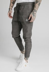 SIKSILK SMART JOGGER PANT - Housut - beige dogtooth