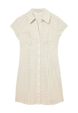 Stradivarius, CHECKED SHIRT DRESS - Robe chemise - mottled light brown