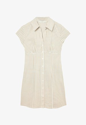 Stradivarius, CHECKED SHIRT DRESS - Haljina-majica - mottled light brown