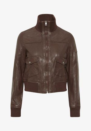 Oxmo DENNY - Bőrdzseki - chestnut