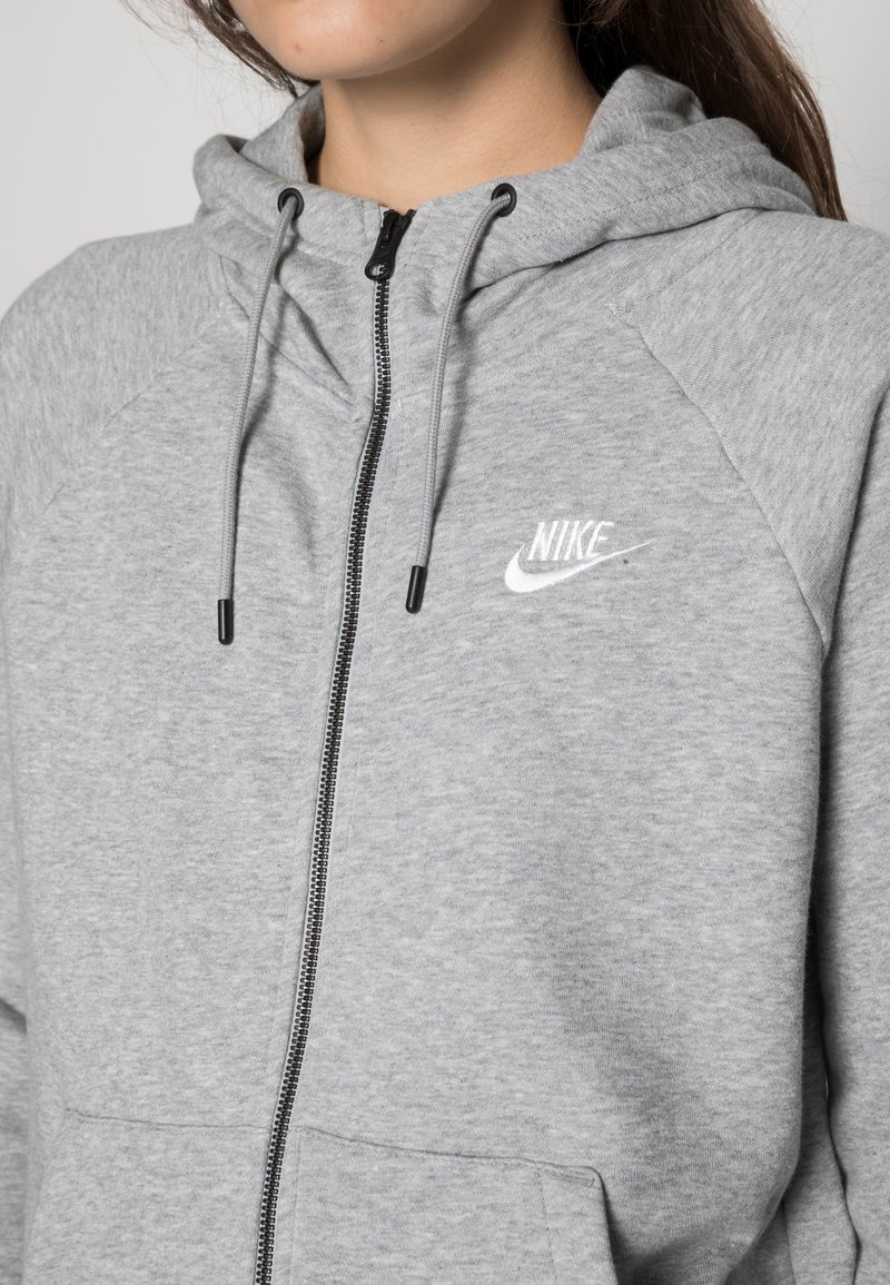 Nike Sportswear HOODIE - Sudadera con cremallera - grey heather/white/gris oscuro jaspeado Zalando.es