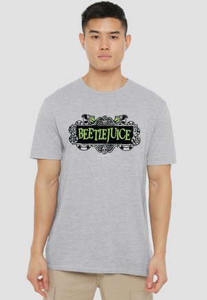 Cotton Soul, BEETLEJUICE/MOVIE LOGO - Print T-shirt - mottled light grey
