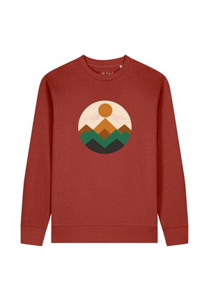 watapparel, GEOMETRIC LANDSCAPE 2 UNISEX - Sweatshirt - earthy red