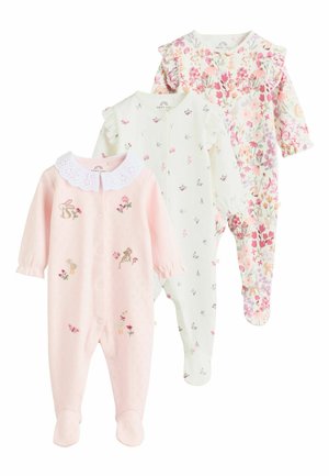 Next, REGULAR FIT - TWO WAY ZIP BABY SLEEPSUIT 3 PACK  . - Sleep suit - pink floral bunny