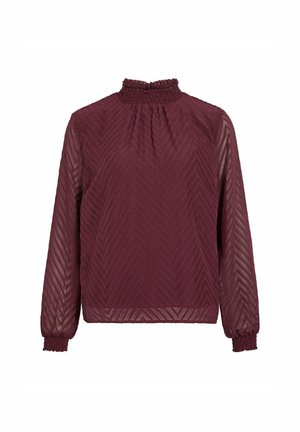 VILA, LONG SLEEVED TOP VIMICHELLE HIGH NECK - Blouse - fig