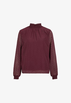 VILA, LONG SLEEVED TOP VIMICHELLE HIGH NECK - Blouse - fig